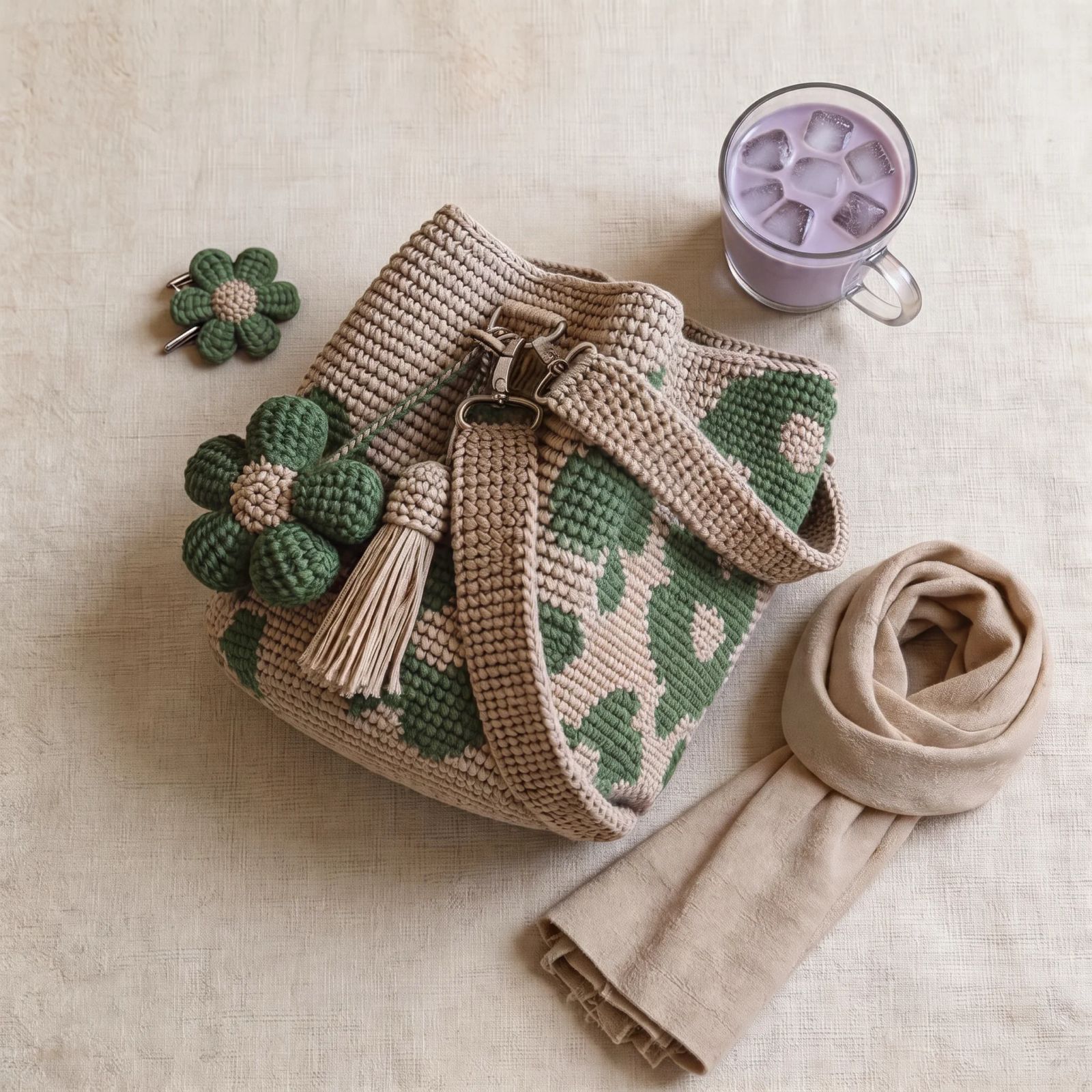 Crochet Flower Bags